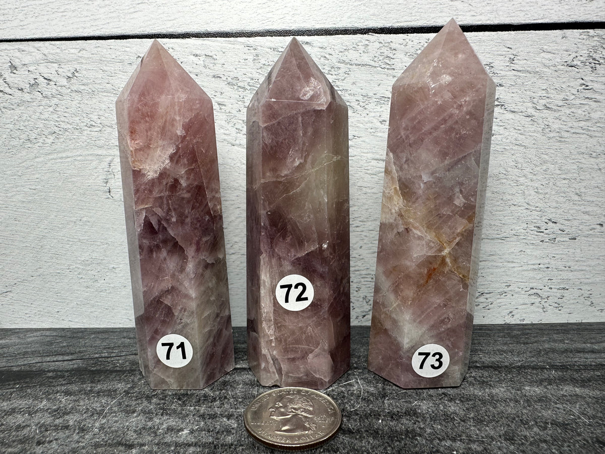 Lavender Rose Quartz Tower (Natural Crystal)