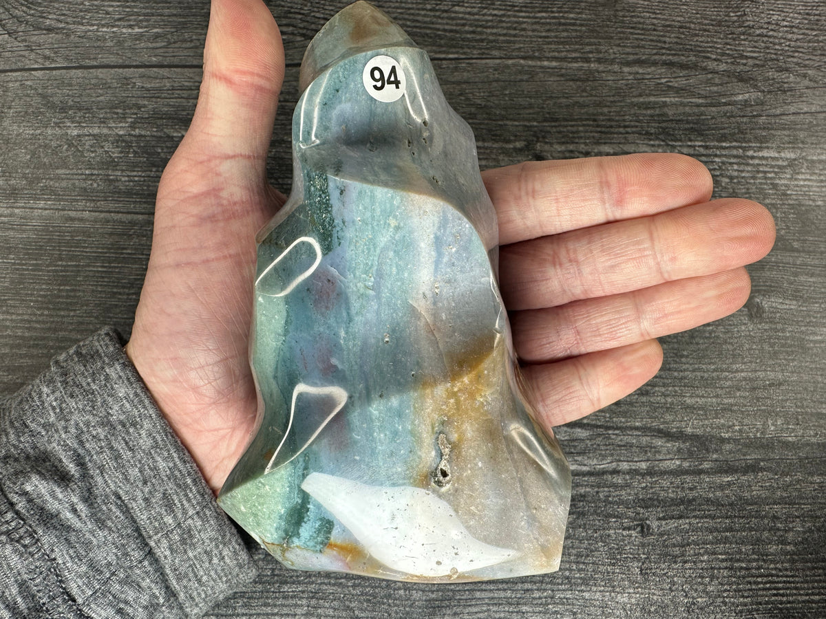 Ocean Jasper Flame (Carved Natural Crystal)
