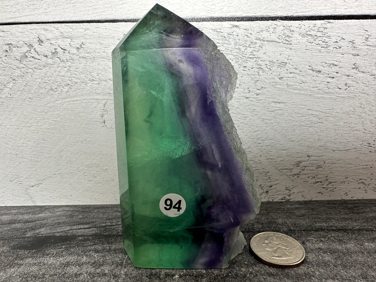 Rainbow Fluorite Raw Rough Edge Tower (Natural Crystal)
