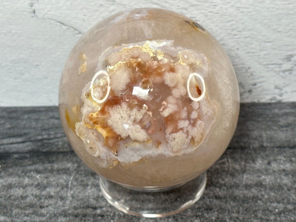Flower Agate Sphere (Natural Crystal)