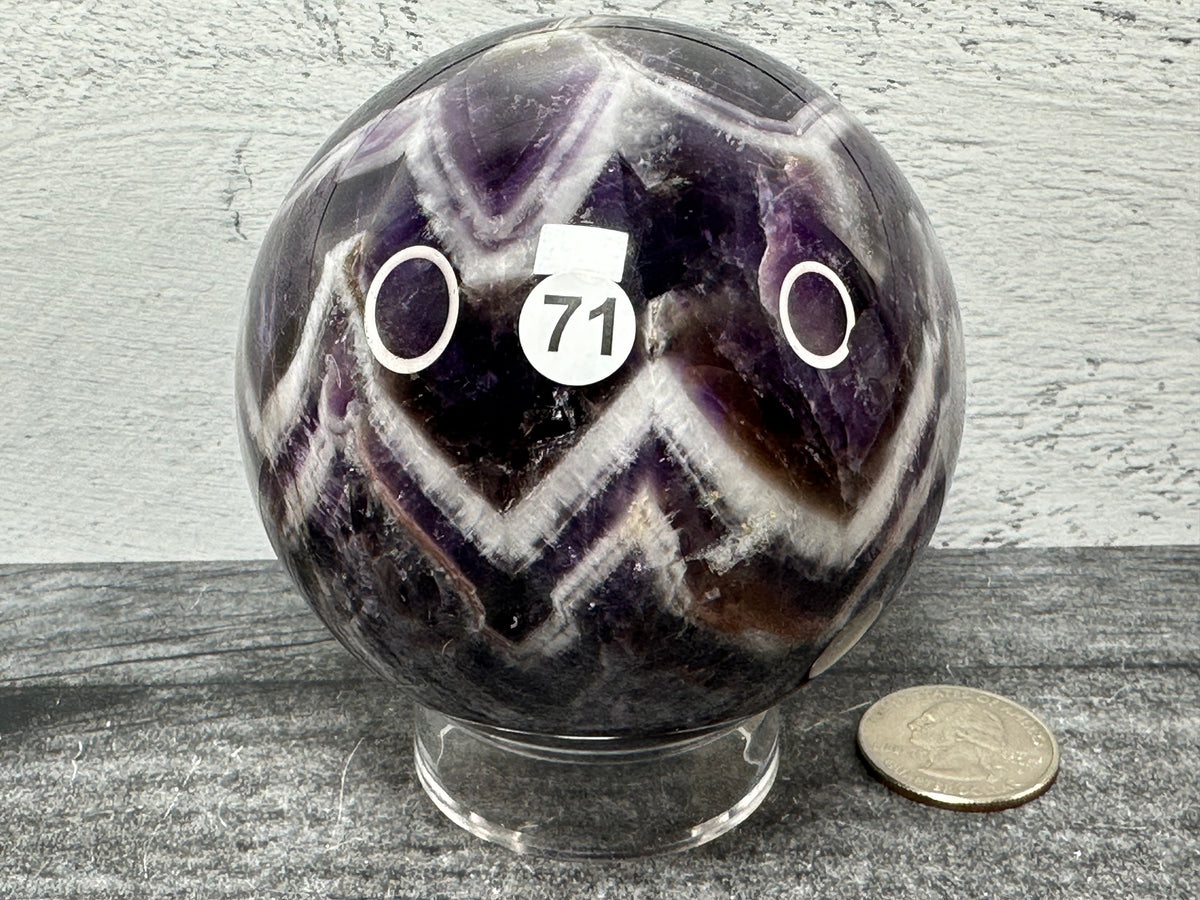 Dream Chevron Amethyst Sphere (Natural Crystal)