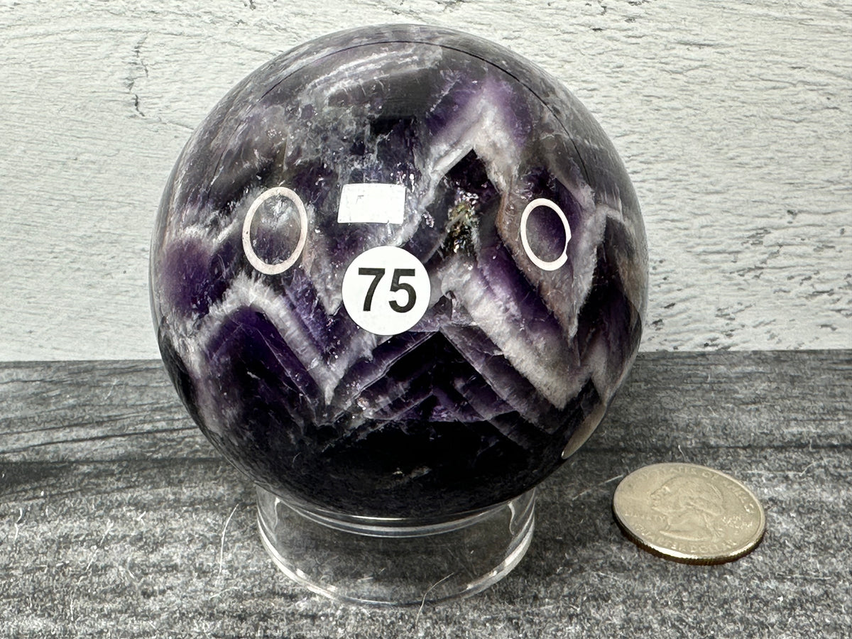 Dream Chevron Amethyst Sphere (Natural Crystal)