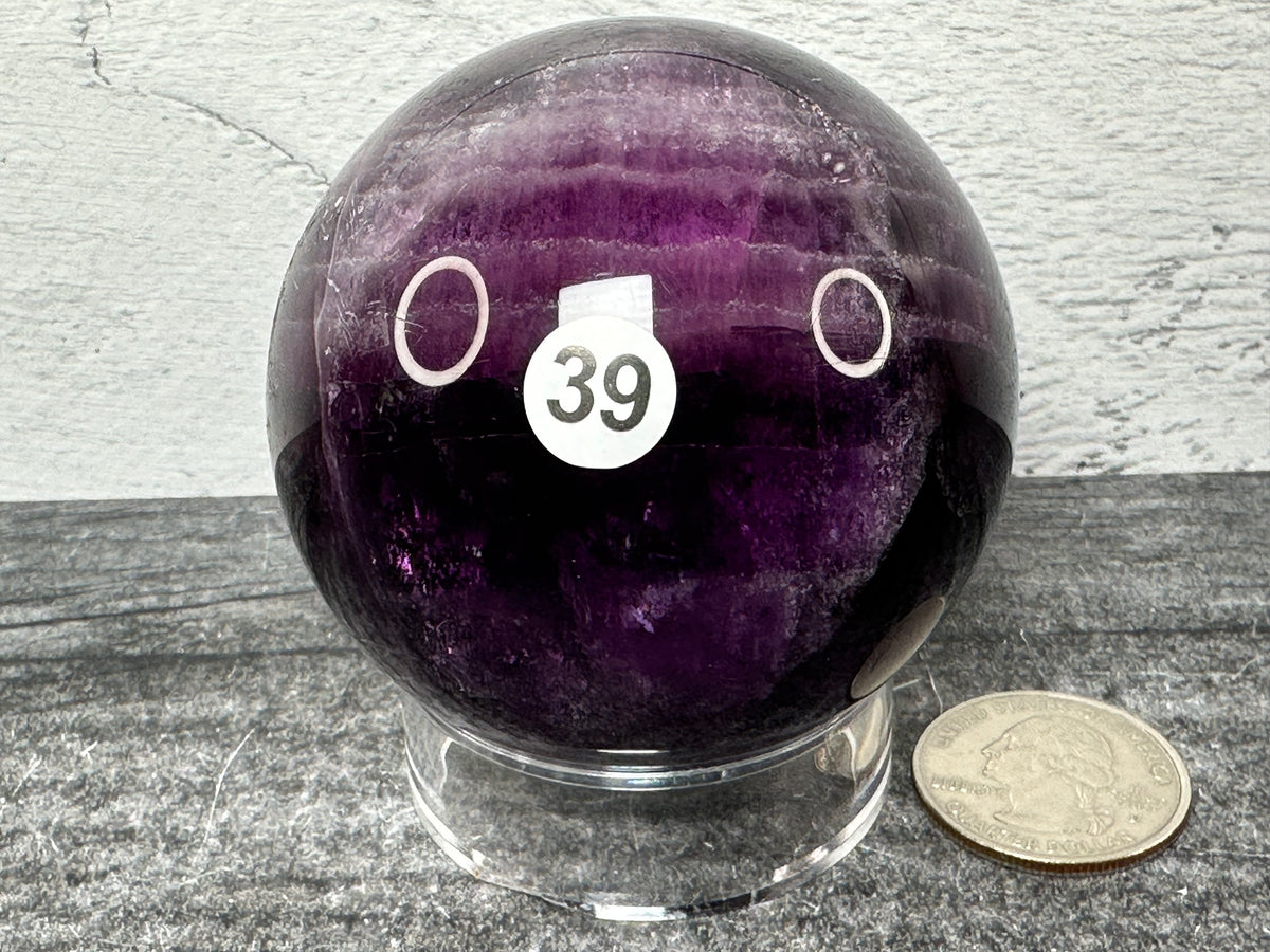 Purple Fluorite Sphere (Natural Crystal)
