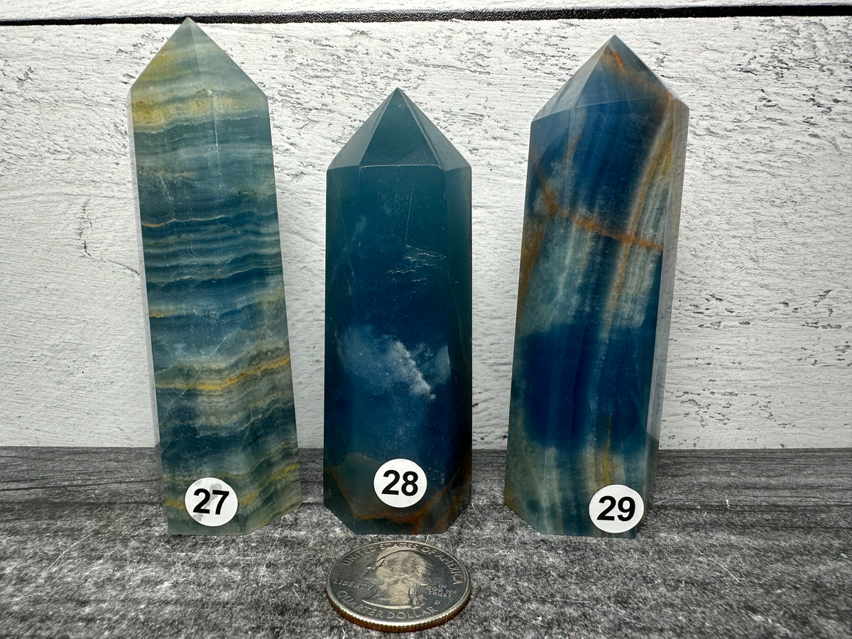 Blue Onyx Tower (Natural Crystal)
