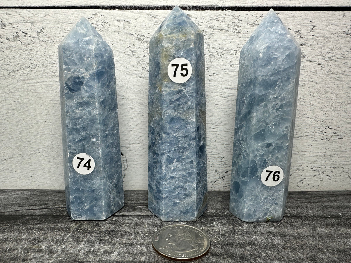 Blue Celestite Geode Tower (Natural Crystal)