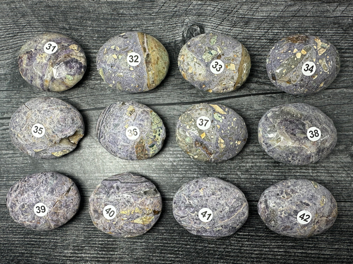 Purple Brecciated Jasper Palm (Natural Crystal)