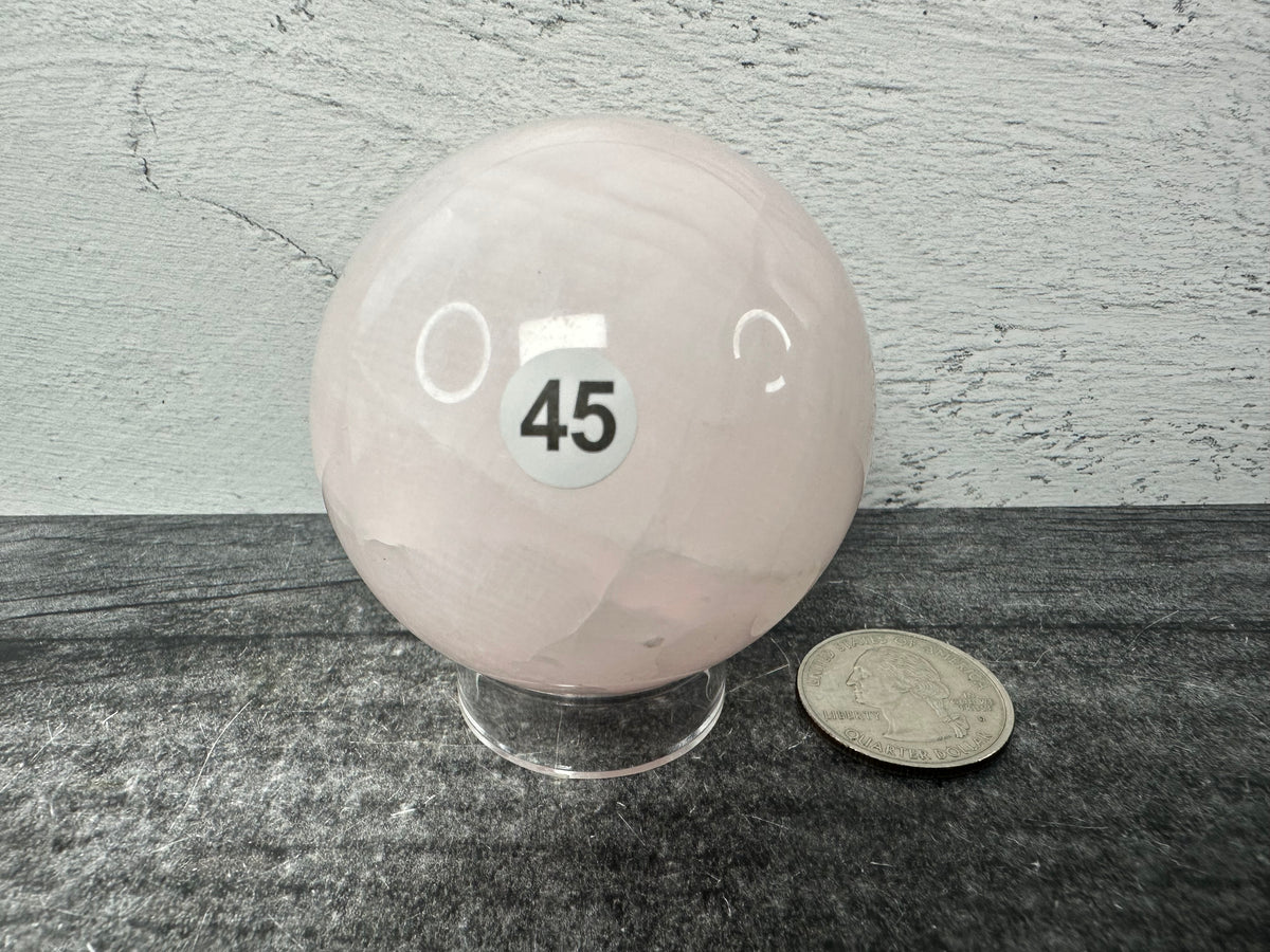 Pink Mangano Calcite Sphere (Natural Crystal)