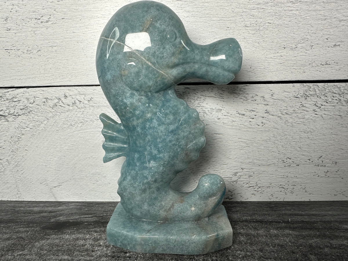 Seahorse (6&quot;) Trolleite (Large Carved Natural Crystal Animal)