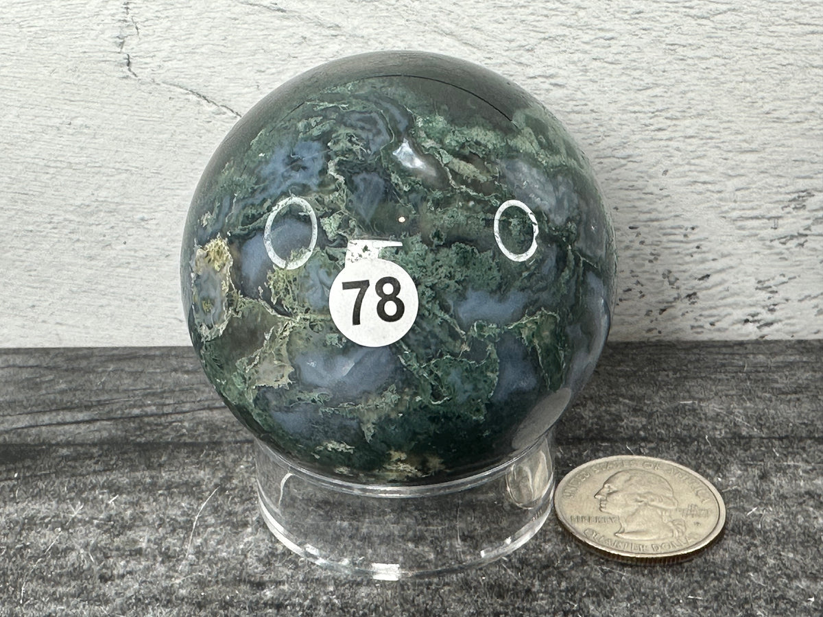 Moss Agate Sphere (Natural Crystal)