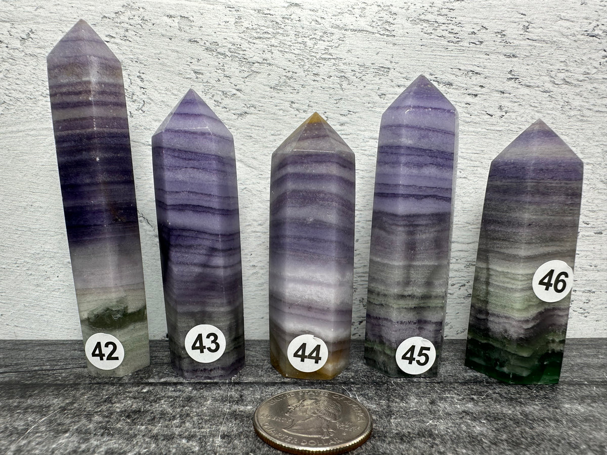 Silk Fluorite Tower (Natural Crystal)