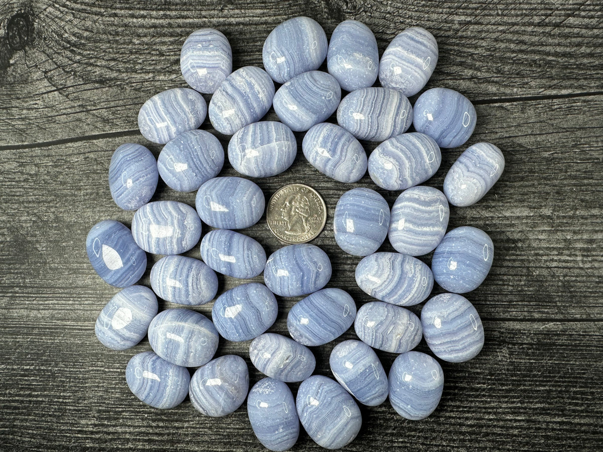 Blue Lace Agate Tumble (Natural Crystal)