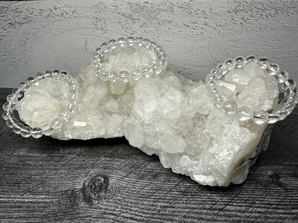 Clear Quartz Bracelet (8mm) Natural Crystal