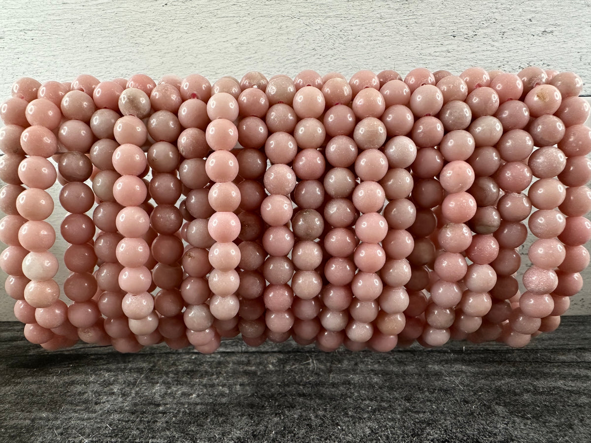 Pink Opal Bracelet (8mm) Natural Crystal