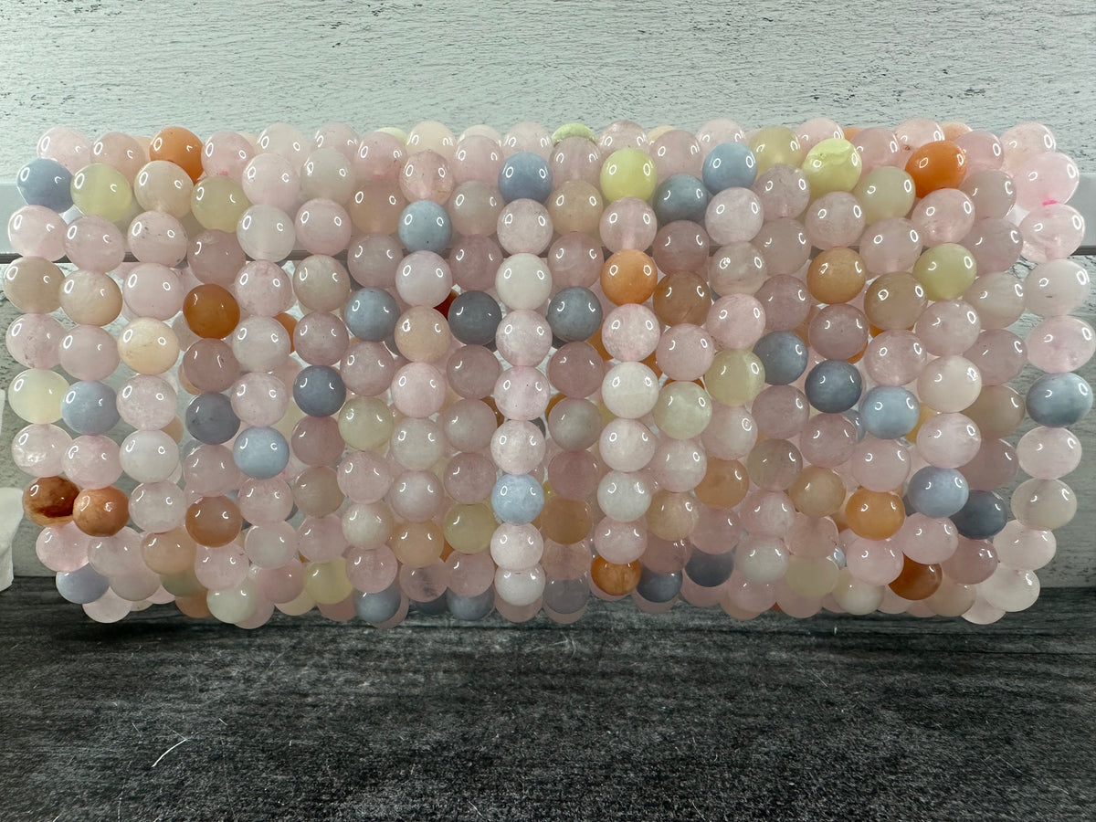 Pink Morganite Bracelet (8mm) Natural Crystal