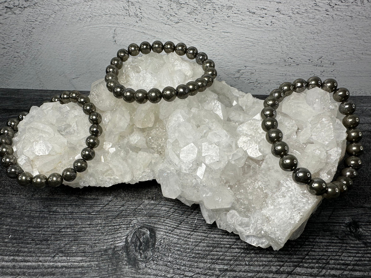 Pyrite Bracelet (8mm) Natural Crystal