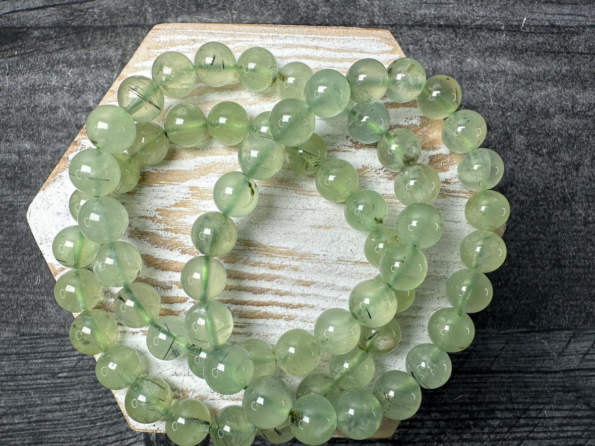Green Prehnite Bracelet (8mm) Natural Crystal