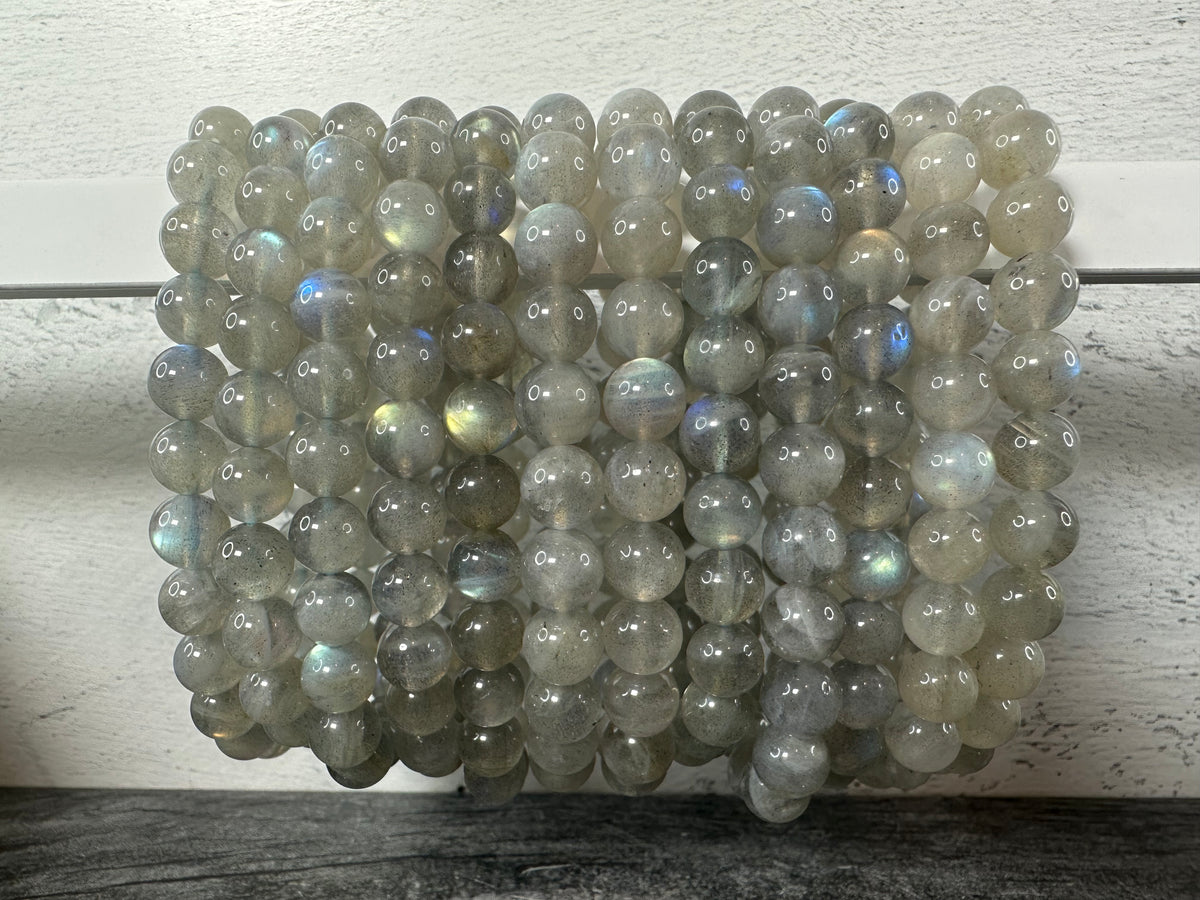 Labradorite with High Flash Bracelet (8mm) Natural Crystal