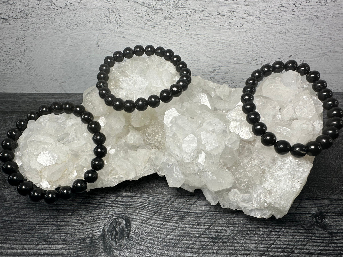 Shungite with Pyrite (8mm) Bracelet (Natural Crystal)
