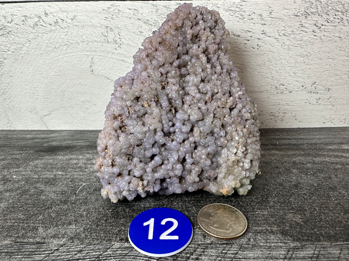 Large Grape Agate Cluster Raw Specimen #12 (Natural Purple Crystal)