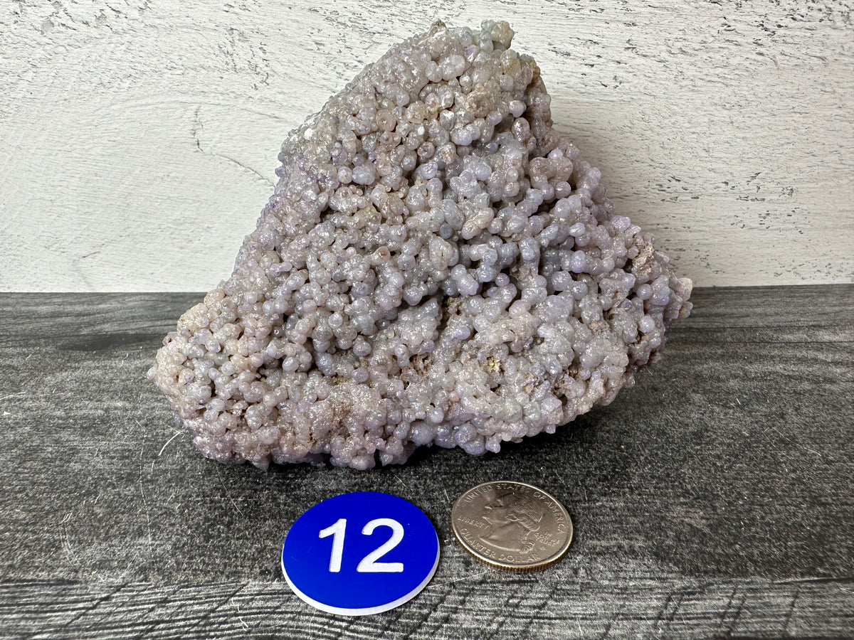 Large Grape Agate Cluster Raw Specimen #12 (Natural Purple Crystal)