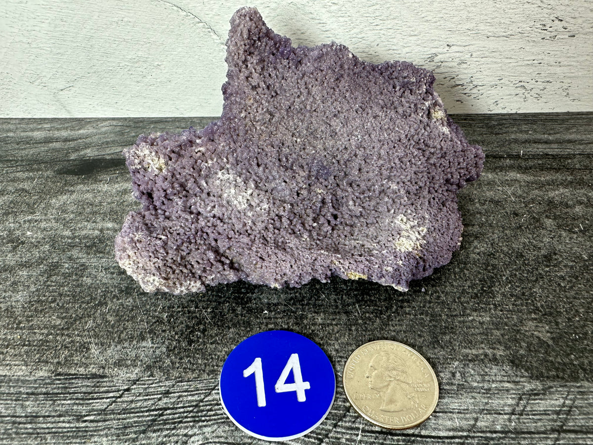 Grape Agate Cluster Raw Specimen #14 (Natural Purple Crystal)