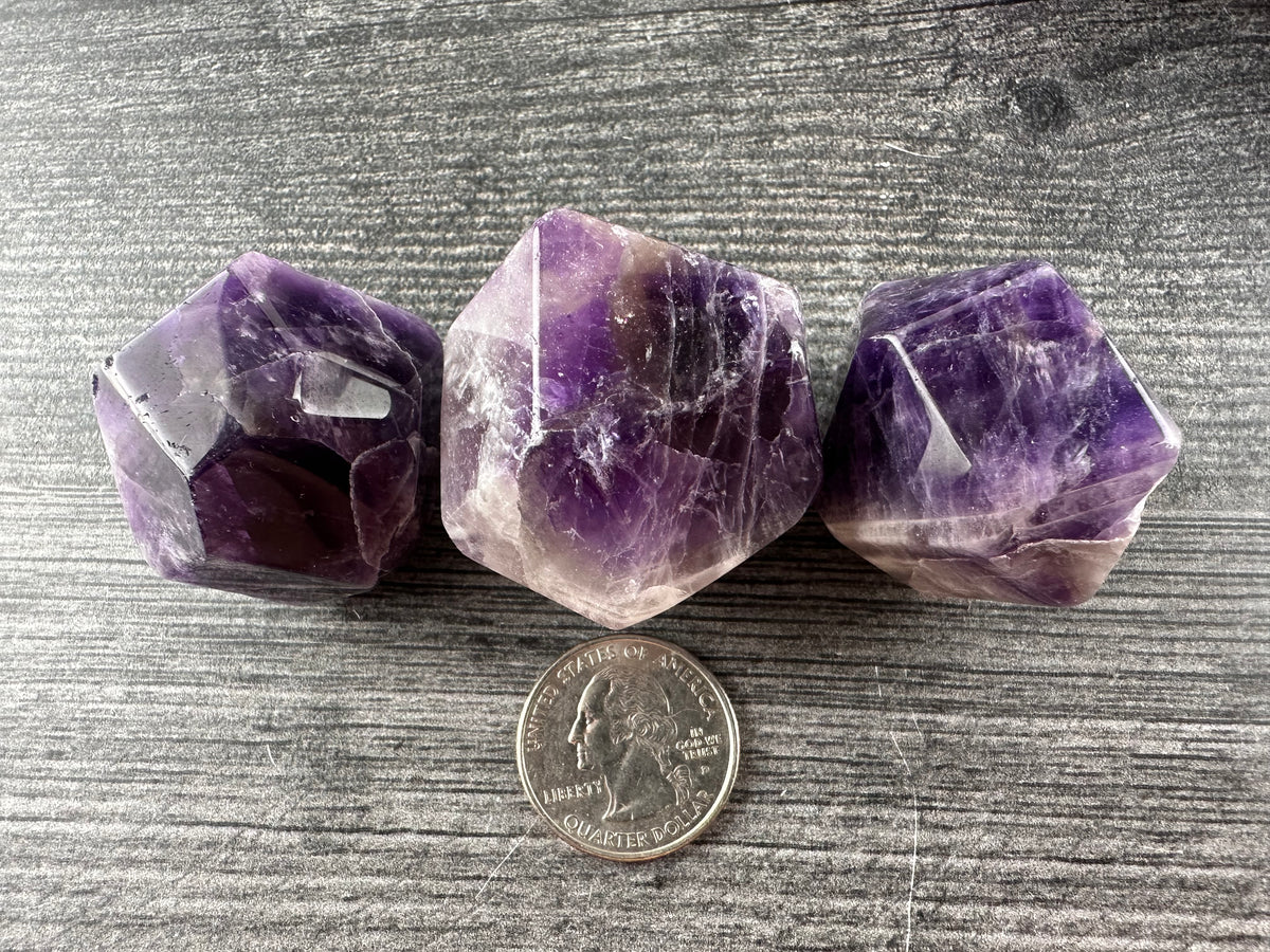 Tetradecahedron - Chevron Amethyst Small Freeform (Natural Crystal)