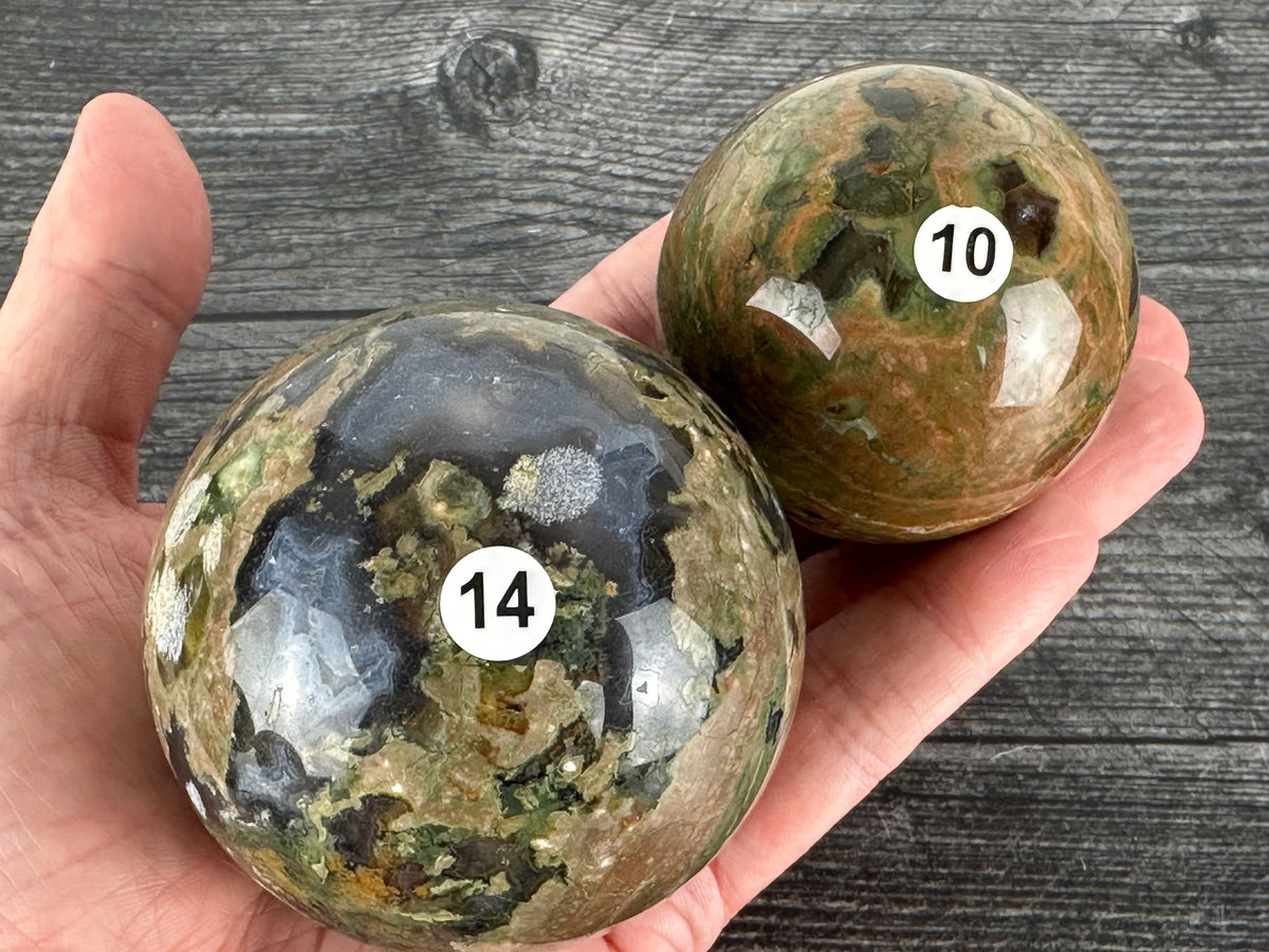 Rhyolite (Rainforest Jasper) Sphere (Natural Crystal)