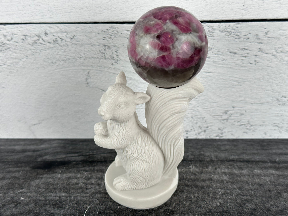 Squirrel Crystal Sphere Stand