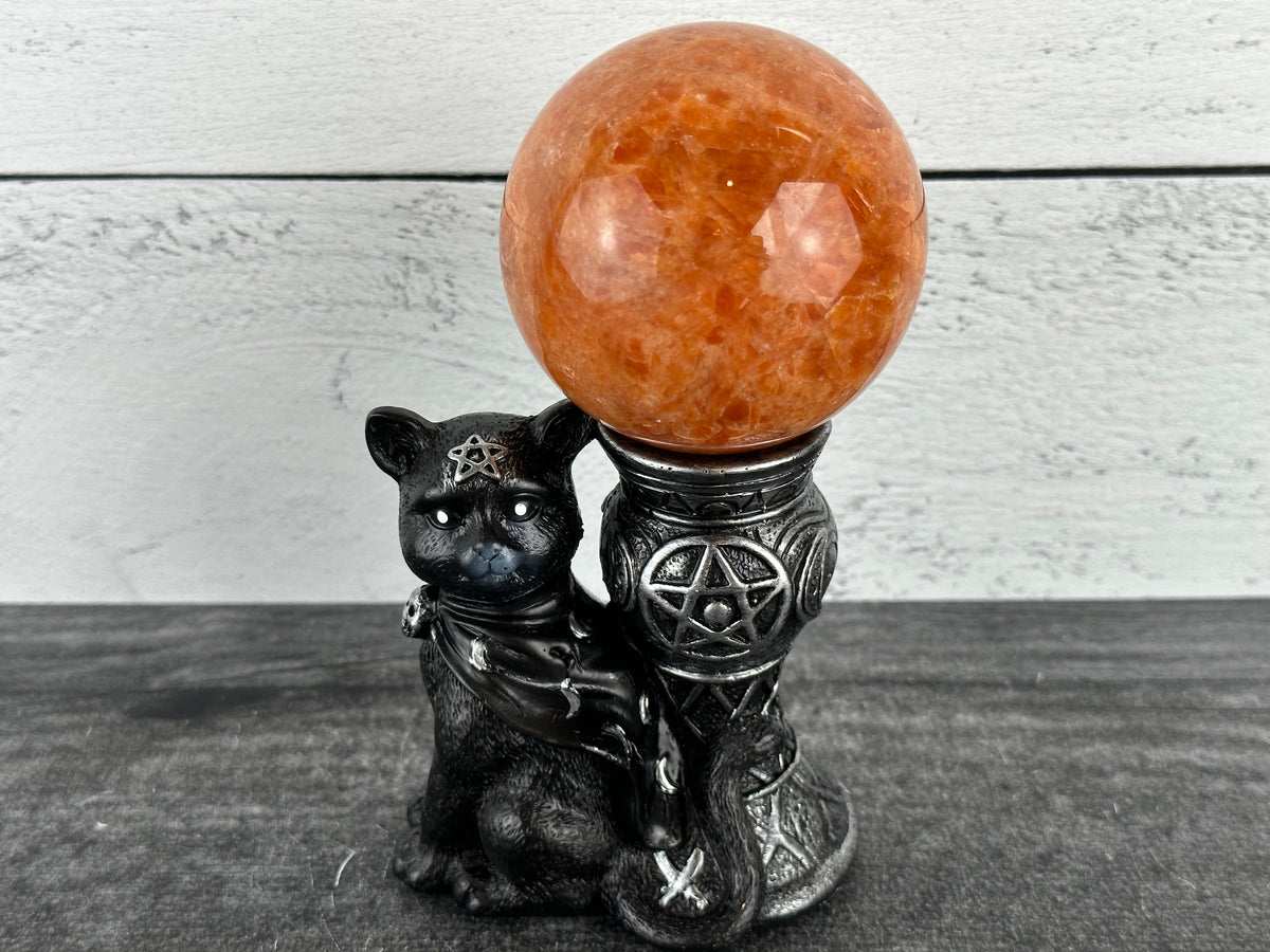 Cat&#39;s Vase (3.5&quot;) Crystal Sphere Stand