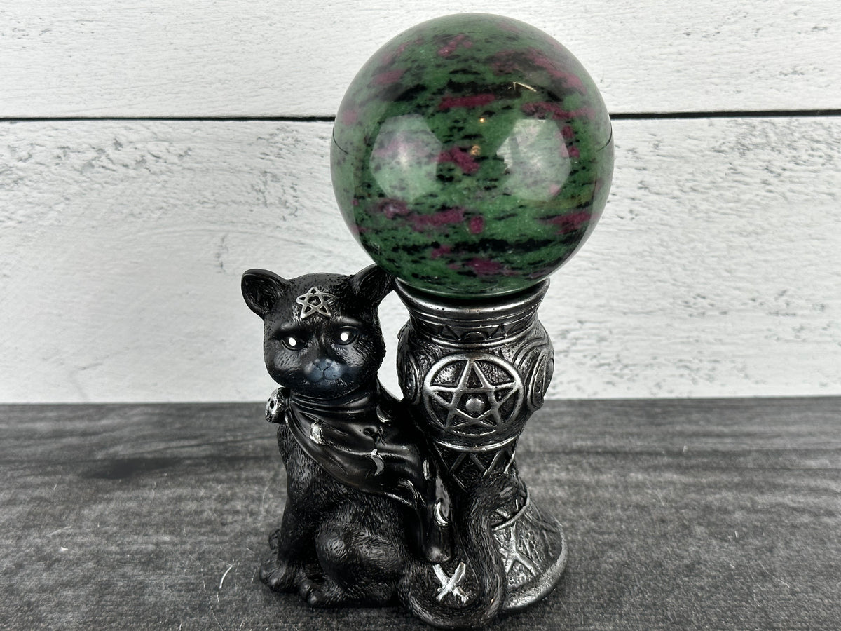 Cat&#39;s Vase (3.5&quot;) Crystal Sphere Stand