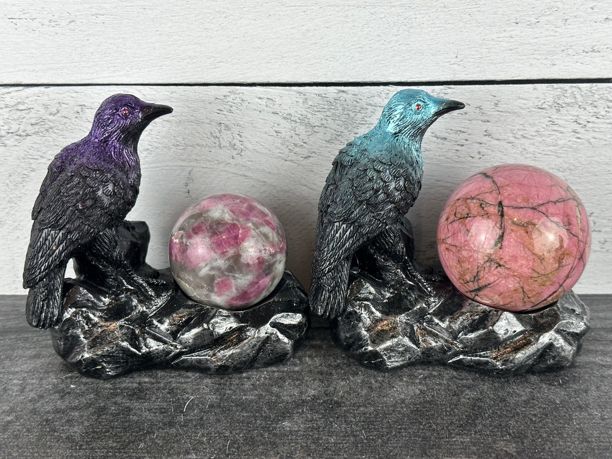 Kingfisher Bird (4.25&quot;) Crystal Sphere Stand