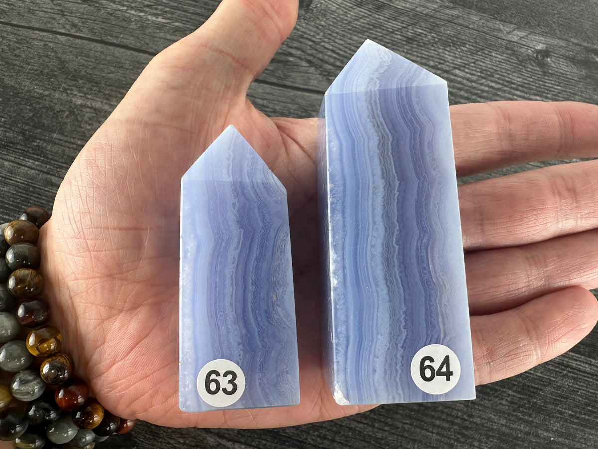 Blue Lace Agate Tower (Natural Crystal)