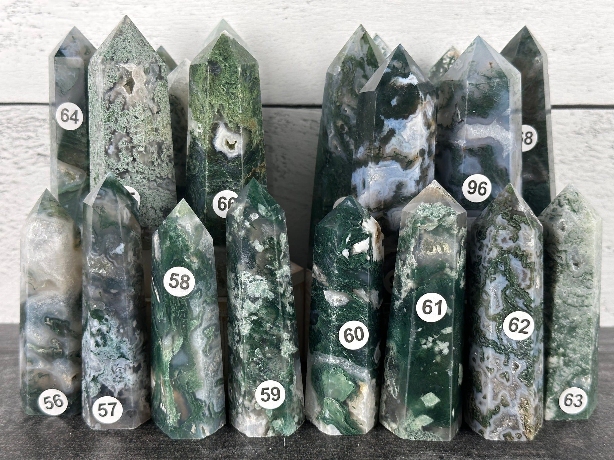 Moss Agate Tower (Natural Crystal)