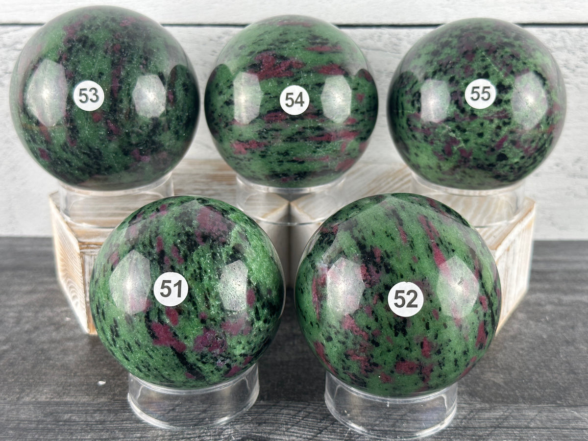 Ruby Zoisite Sphere (Natural Crystal)