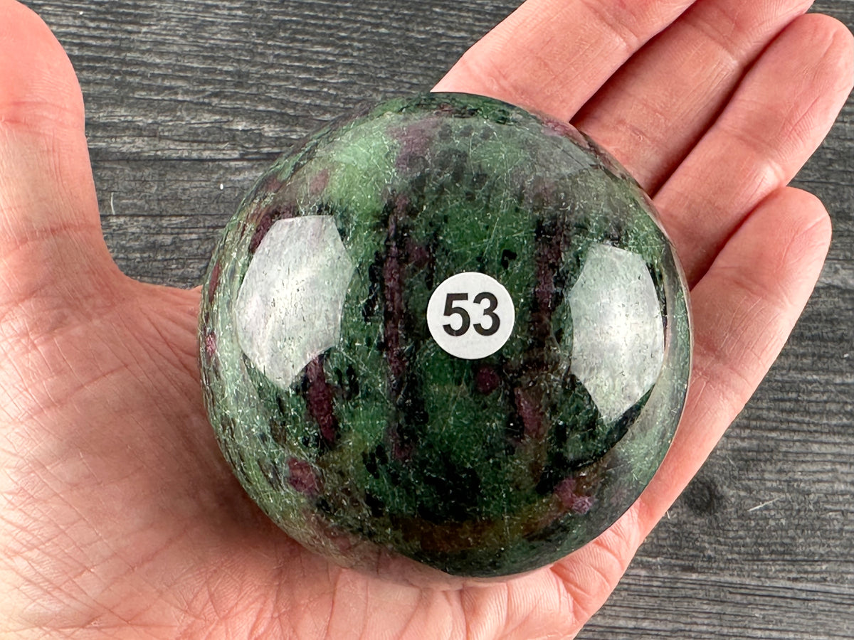 Ruby Zoisite Sphere (Natural Crystal)