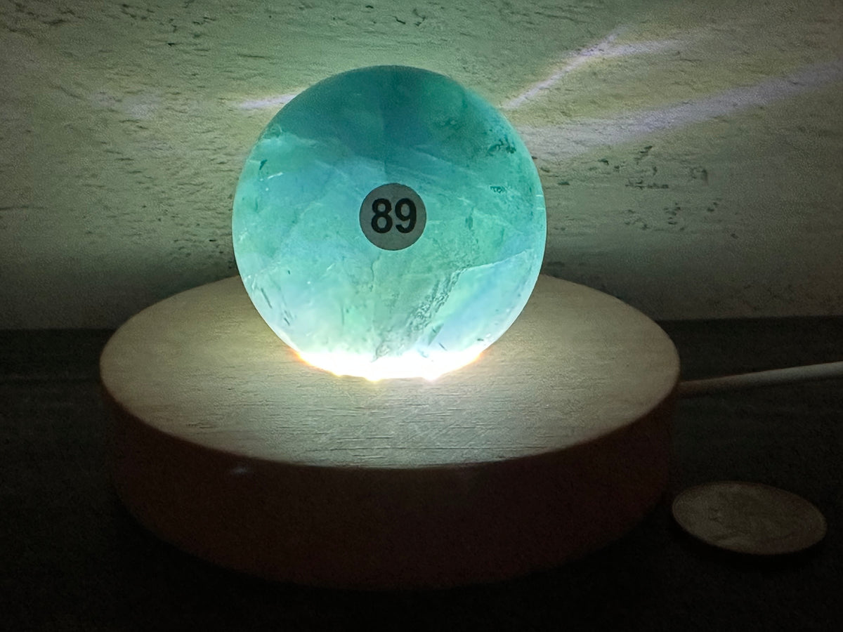 Blue Fluorite Sphere (Natural Crystal)