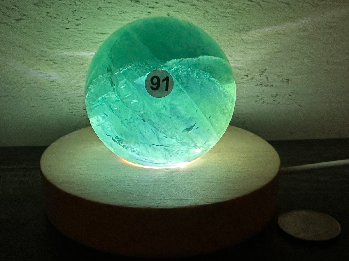 Blue Fluorite Sphere (Natural Crystal)