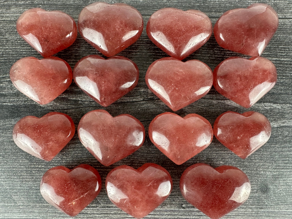 Strawberry Quartz Heart (Natural Crystal)