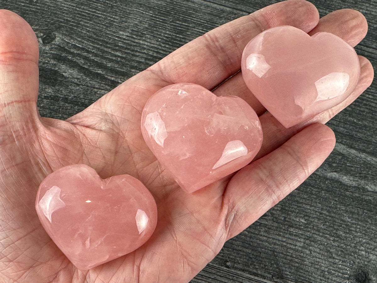 Rose Quartz Heart (Natural Crystal)