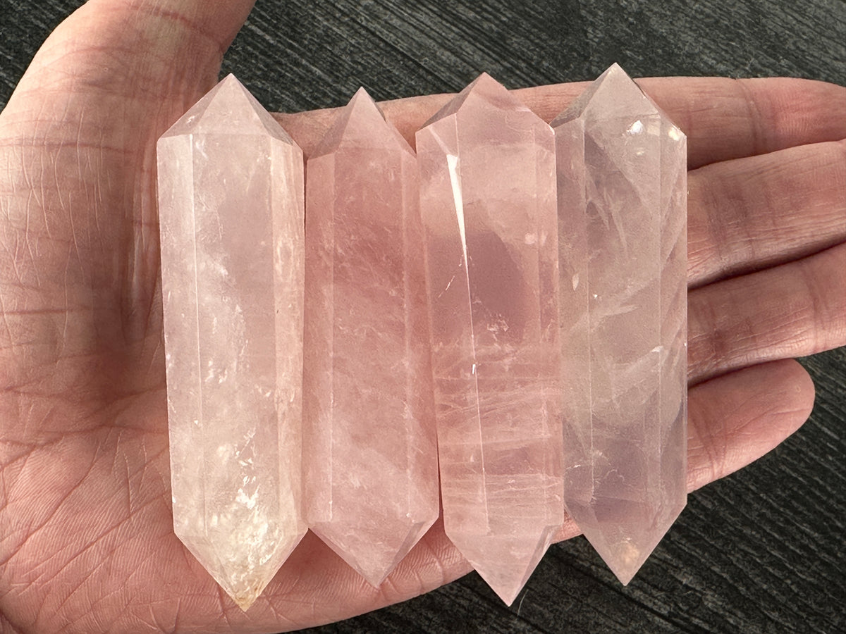 Rose Quartz Double Terminated Point (Natural Crystal DT)