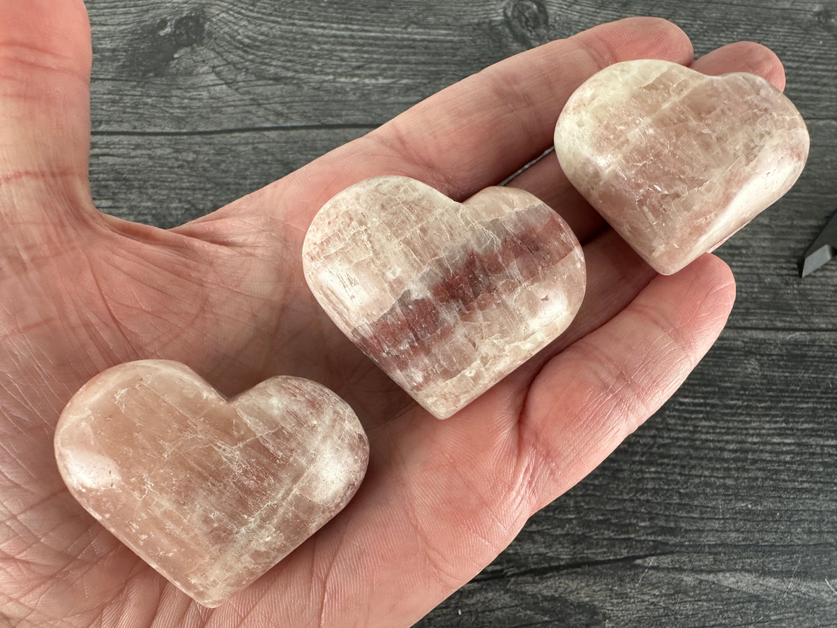 Rose Calcite Heart (Natural Crystal)