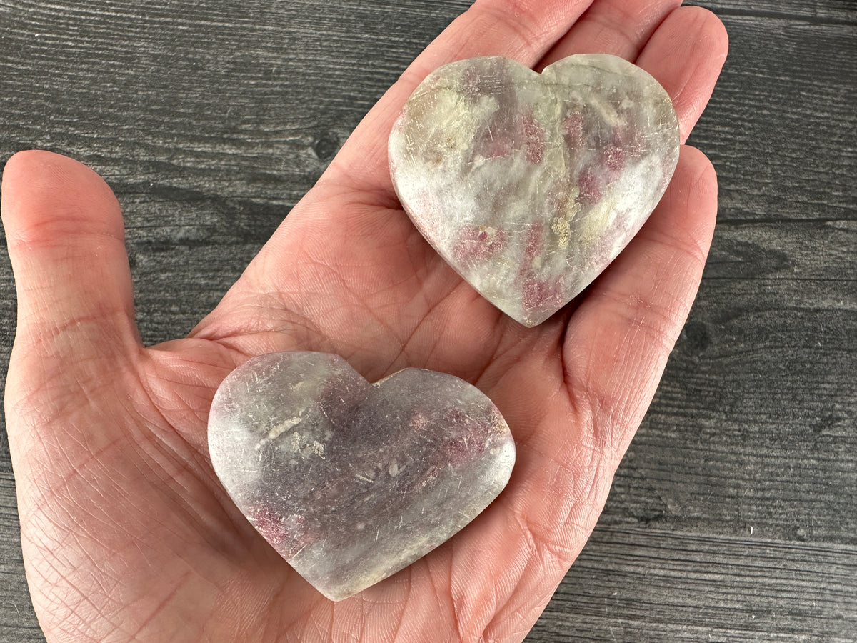 Pink Tourmaline Heart (Natural Crystal)