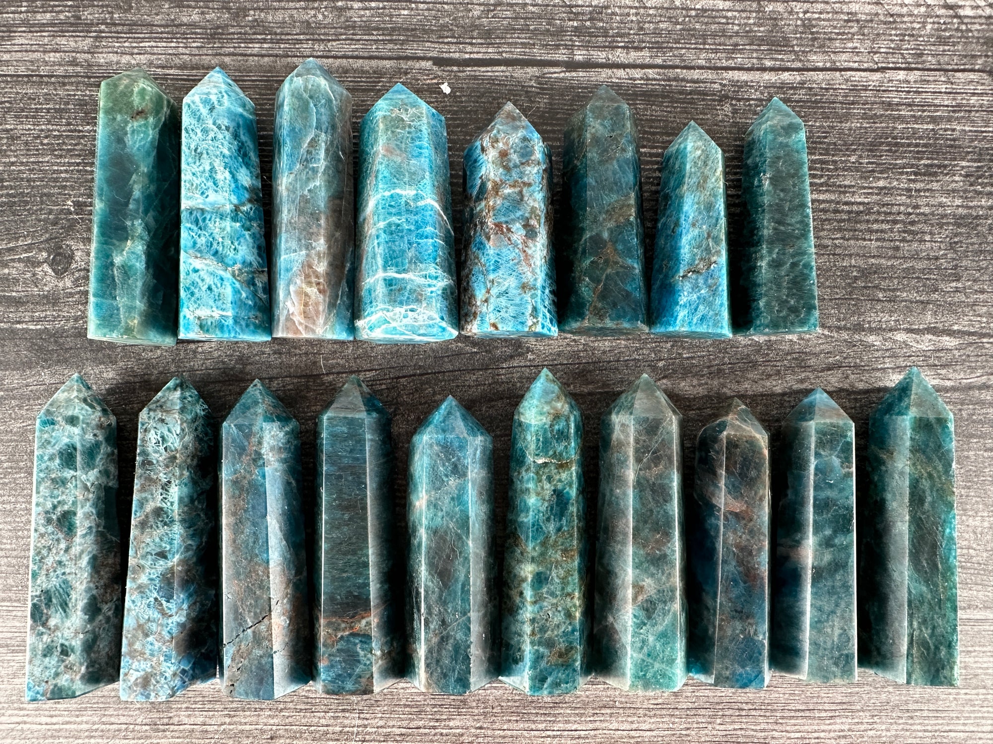 Blue Apatite Tower (Natural Crystal)