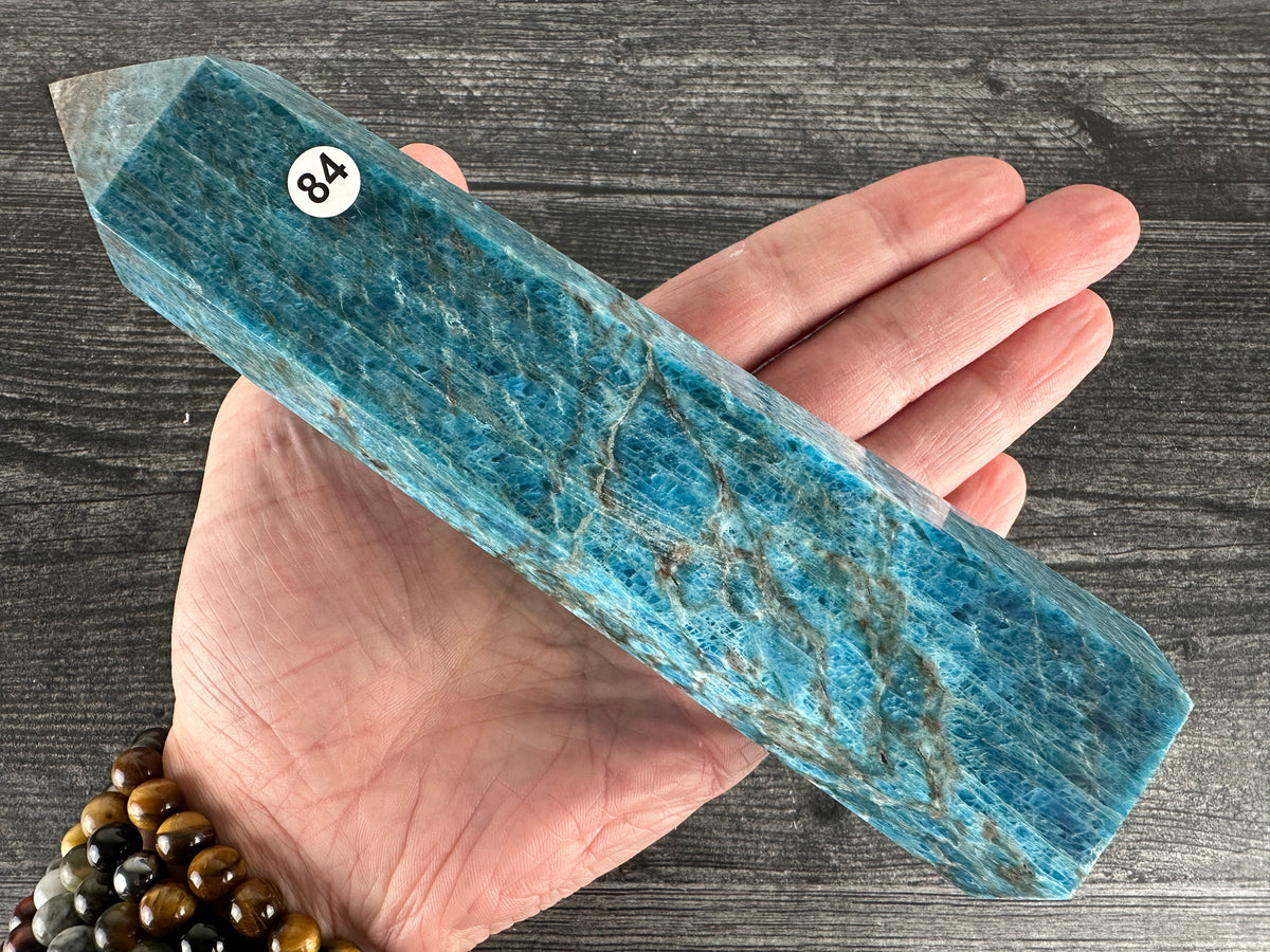Blue Apatite Large Tower (Natural Crystal)