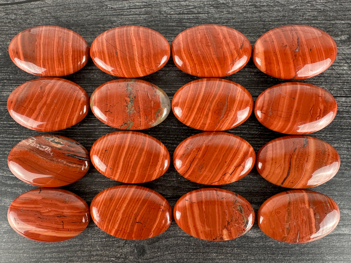 Red Jasper Striped Palm (Natural Crystal)