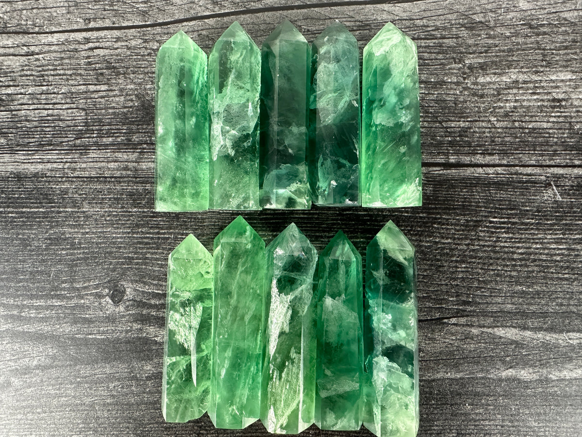 Green Fluorite Tower (Natural Crystal)