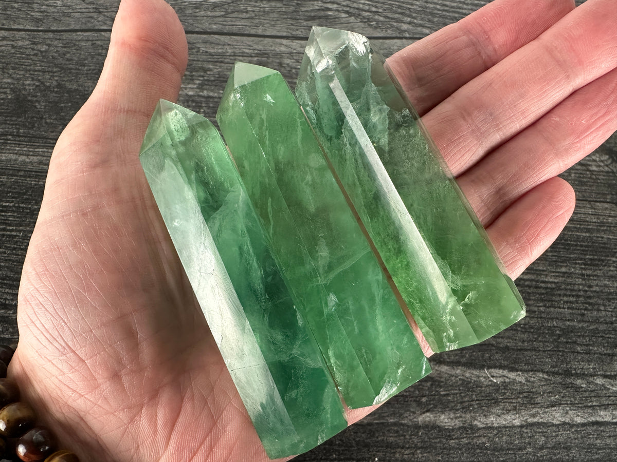 Green Fluorite Tower (Natural Crystal)
