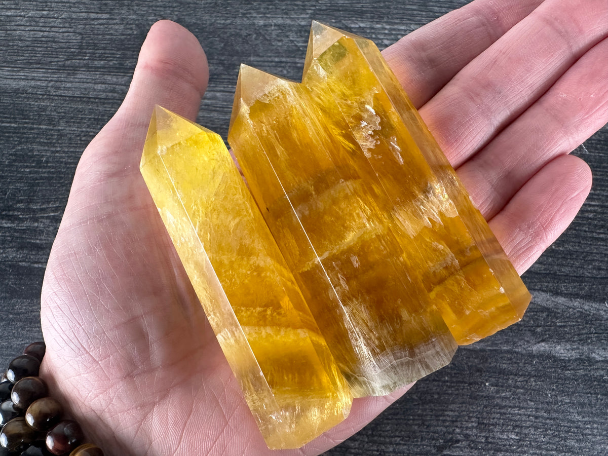 Yellow Fluorite Tower (Natural Crystal)
