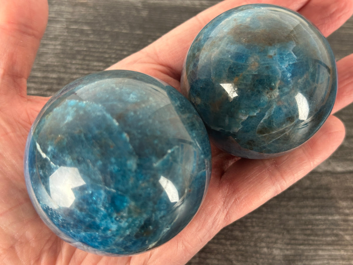 Blue Apatite Sphere (Natural Crystal)
