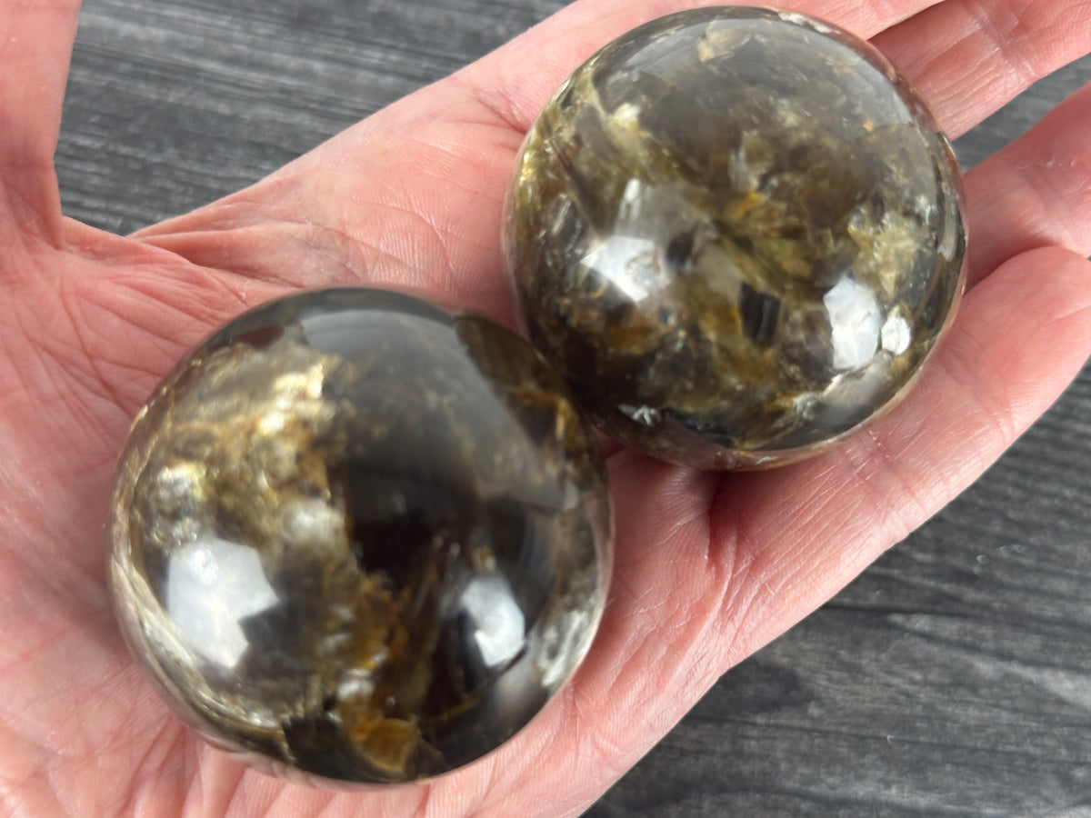 Black &amp; Gold Mica Sphere (Natural Crystal)